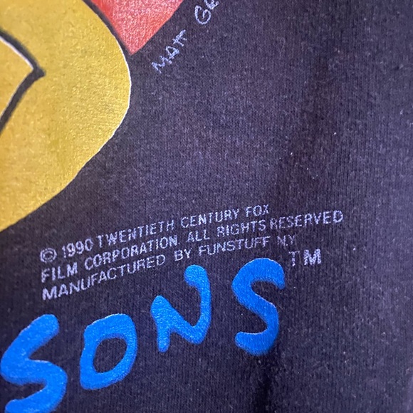Vintage Bart Simpson Sweatshirt 1990 - Picture 3 of 6